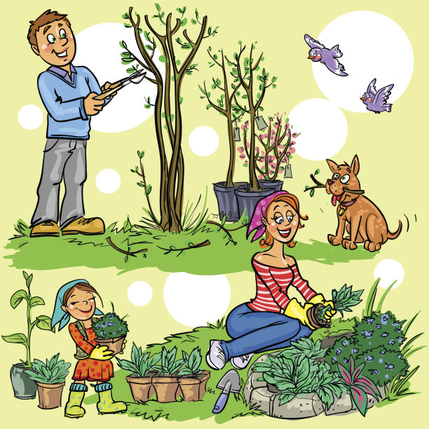 快乐家庭花园图片下载