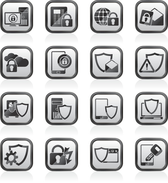 数据和信息保护安全图标图片下载