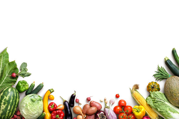 健康饮食背景。食物摄影不同的水果和蔬菜素材图片