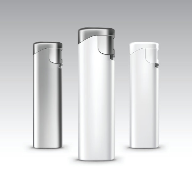 一套空白塑料金属打火机背景图片下载