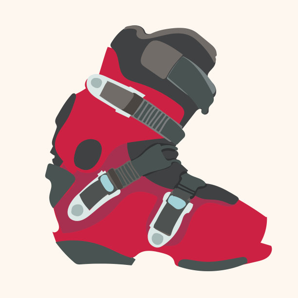 滑雪板靴。图片下载
