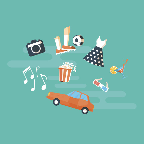 人们的爱好和兴趣旗帜图片下载