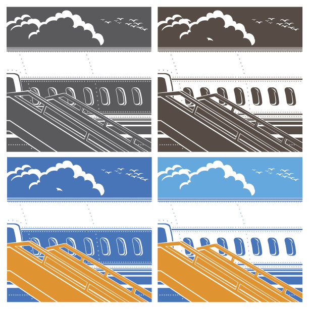 现代喷气式客机符号图片下载