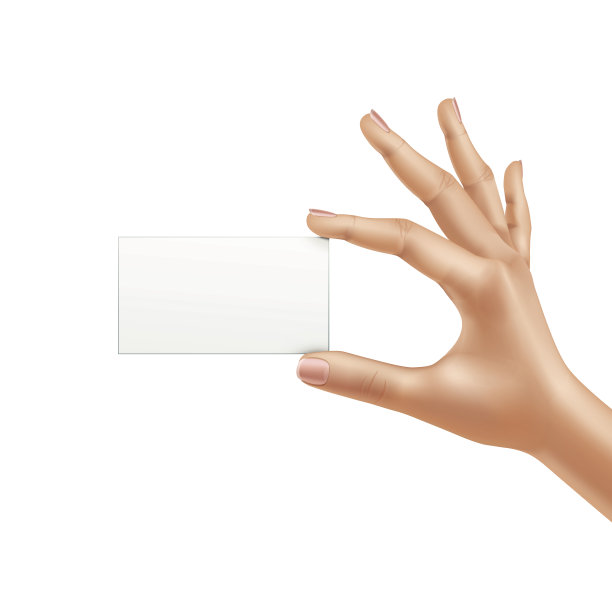 矢量男性手握空白卡片孤立在白色背景图片下载