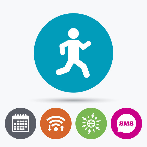 运行信号图标。人类运动的象征。图片下载