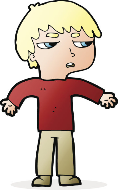 卡通生气的男孩图片下载