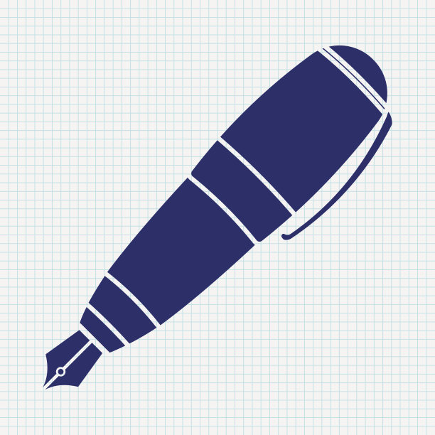 钢笔图标在笔记本表的背景图片下载