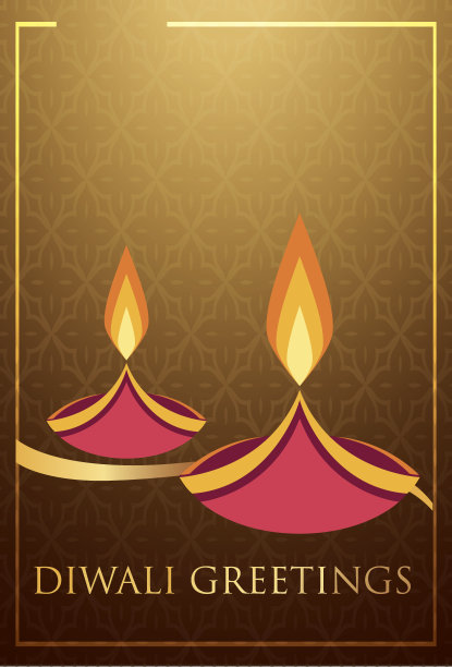 排灯节的背景图形设计与灯图片下载