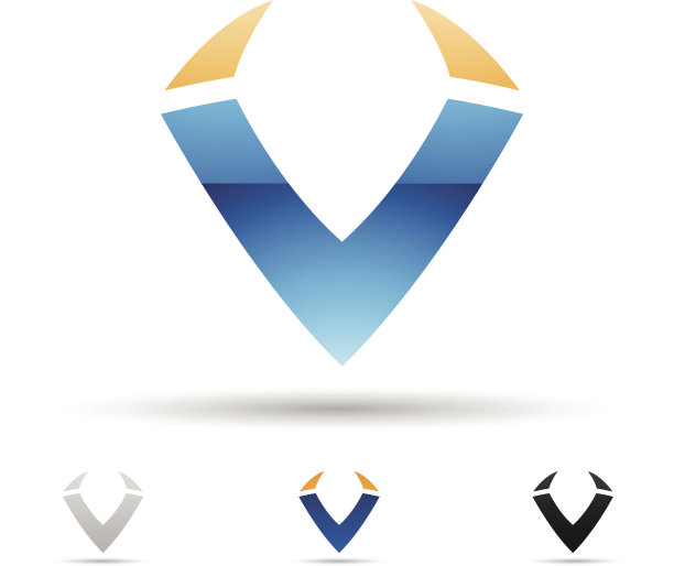 字母V的抽象图标图片下载