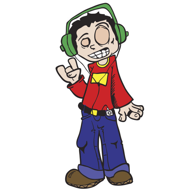 听音乐的男孩图片下载