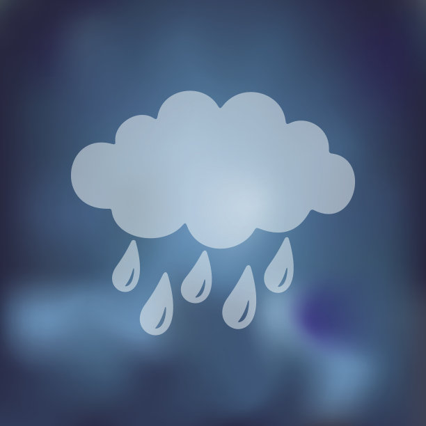 云，雨的图标在模糊的背景图片下载