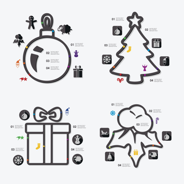 圣诞节的信息图表图片下载