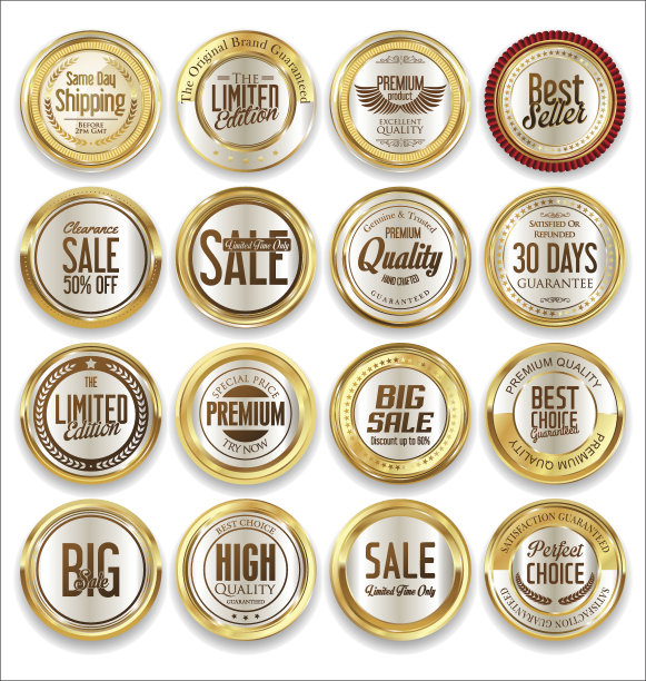 豪华复古徽章和标签集合图片下载