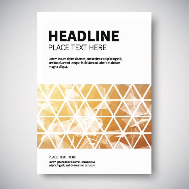 封面设计与抽象的彩色三角形线条几何图片下载