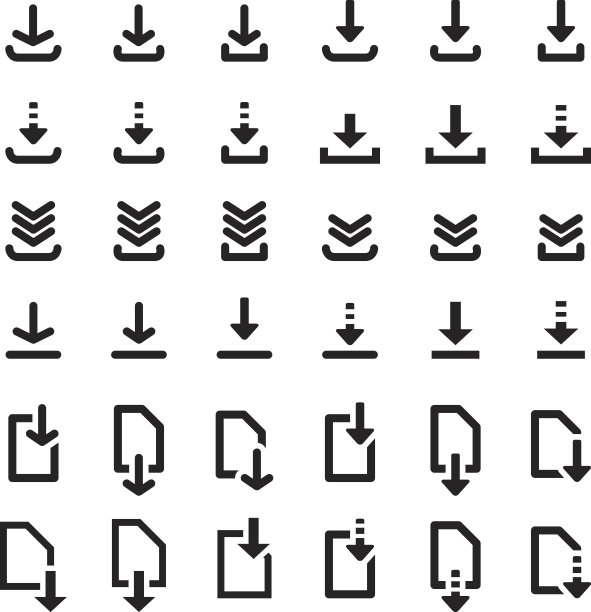 下载图标集矢量插画图片下载