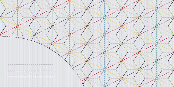 装饰sashiko框架与复制空间的文本。图片下载