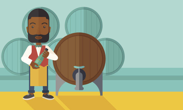 非洲酿酒师正在检验桶装葡萄酒图片下载