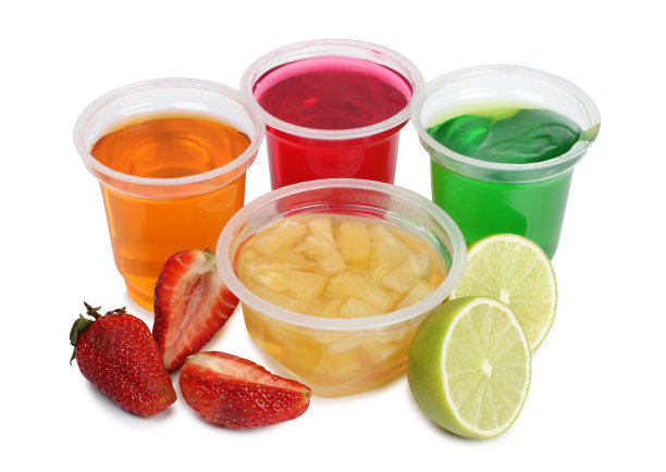 果冻的水果在一个白色图片下载