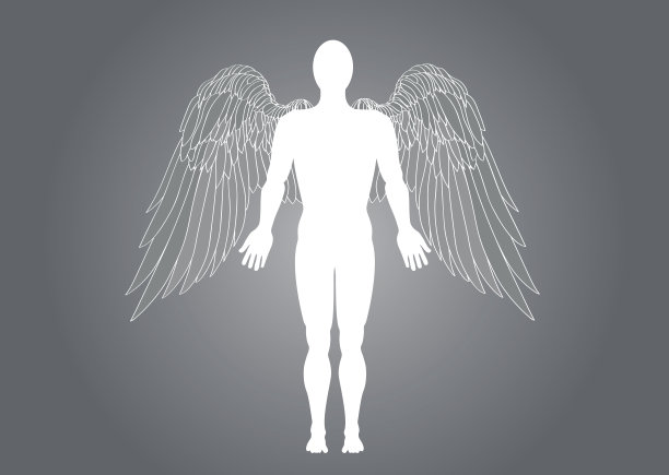 天使的形象。矢量图图片下载