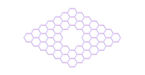 石墨烯分子结构与孔隔离白色图片下载