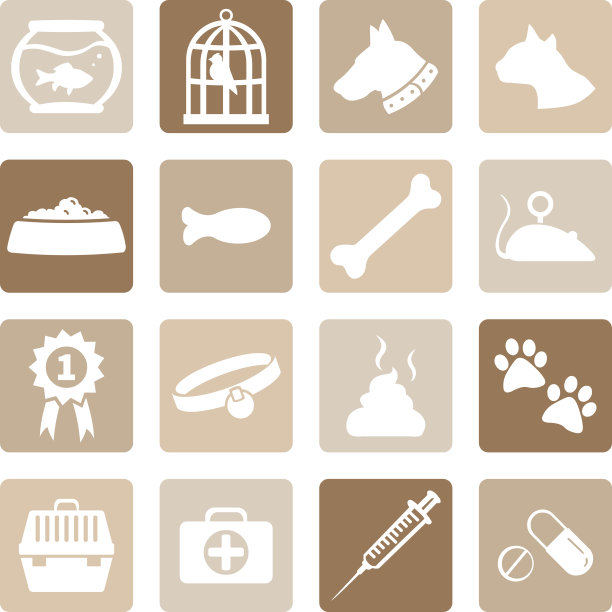 宠物图标向量集图片下载