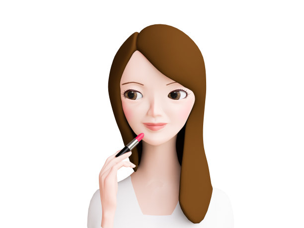 女人要化妆。图片下载