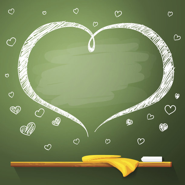 在黑板上写情人节快乐或爱情贺卡图片下载