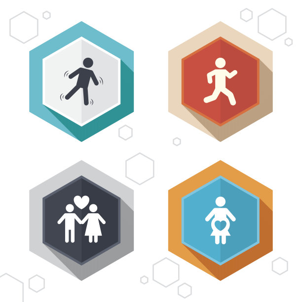 女性怀孕图标。人类运行标志图片下载