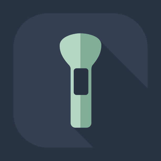 平面现代设计与阴影图标化妆刷图片下载