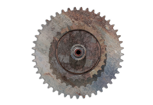 三维生锈的齿轮图片下载