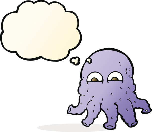 卡通人物与思想泡沫图片下载