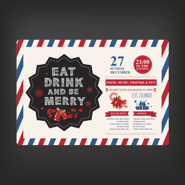 邀请圣诞快乐。图片下载