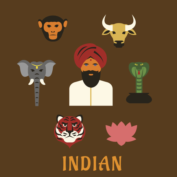 印度动物和国家象征图片下载