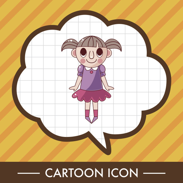 家庭女孩角色主题元素图片下载