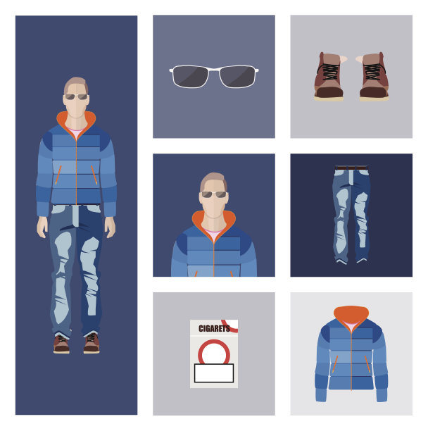 扁平风格的人物图标图片下载