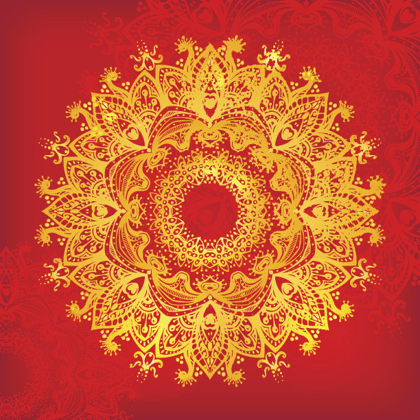 向量曼荼罗。卡片或t恤的漂亮插图。图片下载