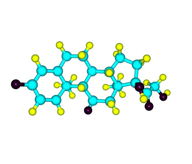 白色背景下的泼尼松分子图片下载