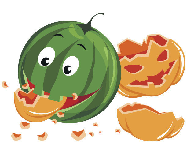 西瓜吃南瓜图片下载
