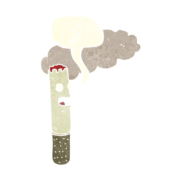 卡通香烟与讲话气泡图片下载