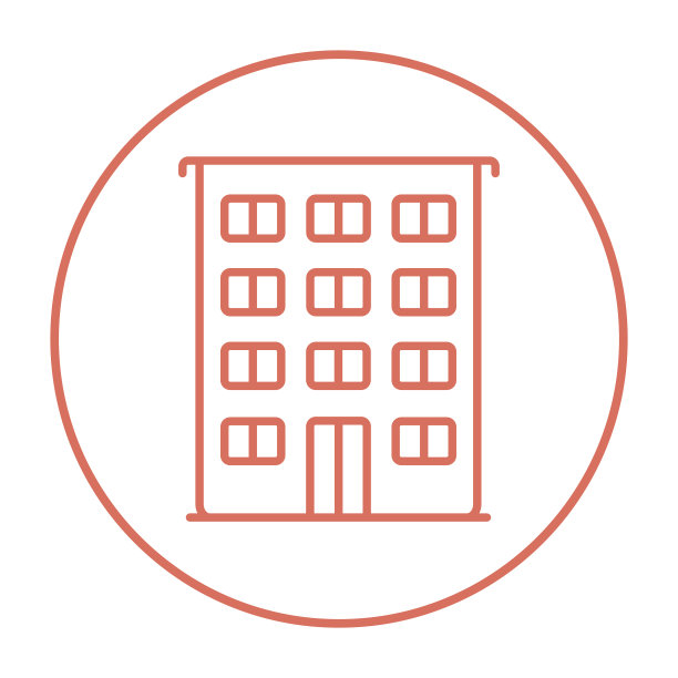 住宅建筑线条图标图片下载
