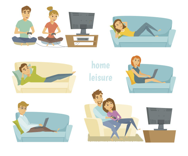 家庭休闲向量图片下载