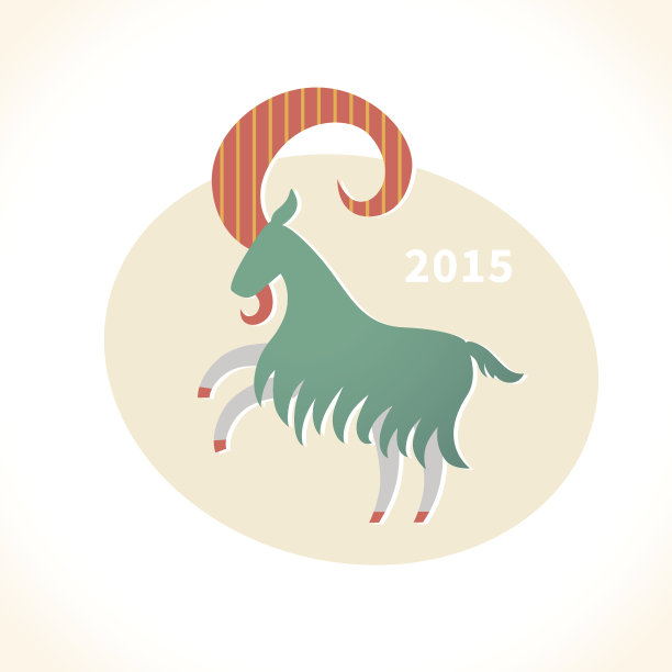 山羊矢量插图，2015年的象征图片下载