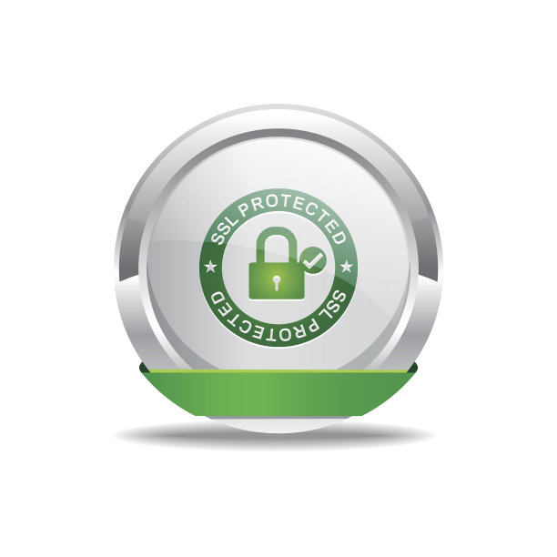 SSL保护链接绿色矢量图标按钮图片下载