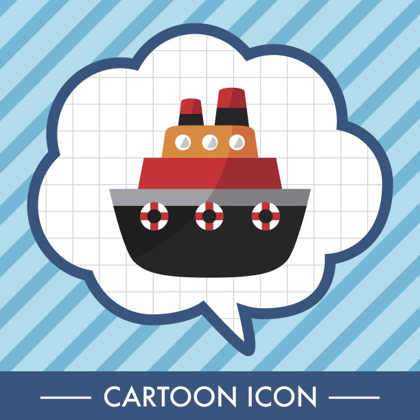 交通船主题元素向量、eps图片下载