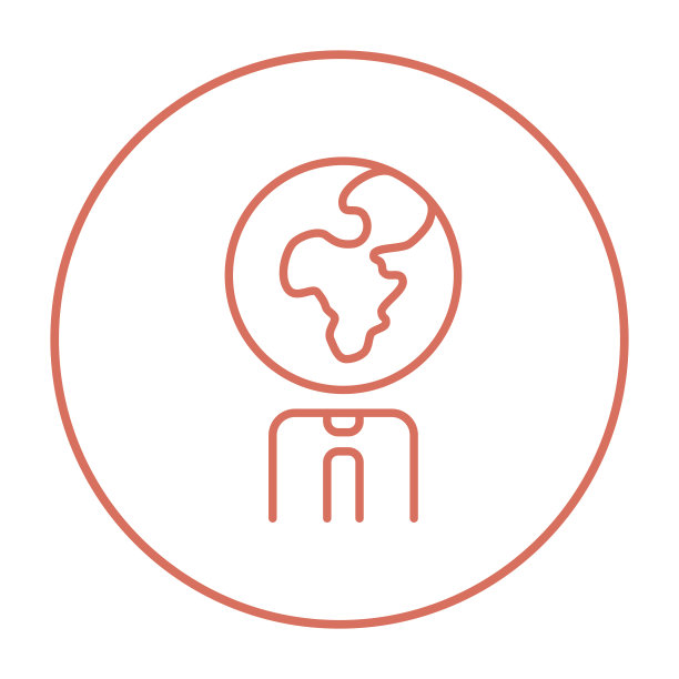 人类与全球头线图标图片下载