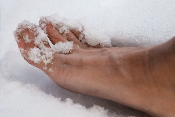 雪地里的光脚图片下载