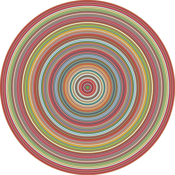 同心管道，圆形形状，多种颜色图片下载