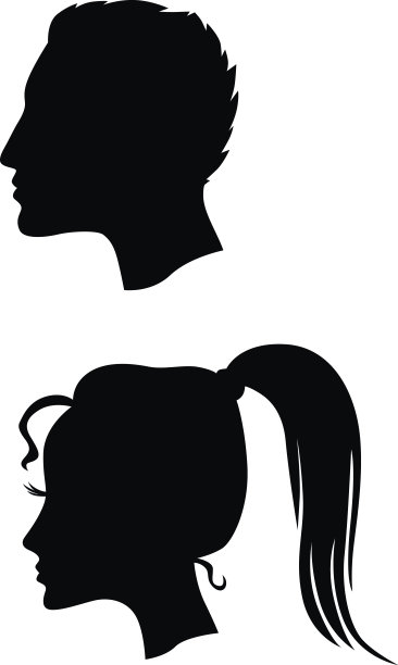 男女轮廓图片下载