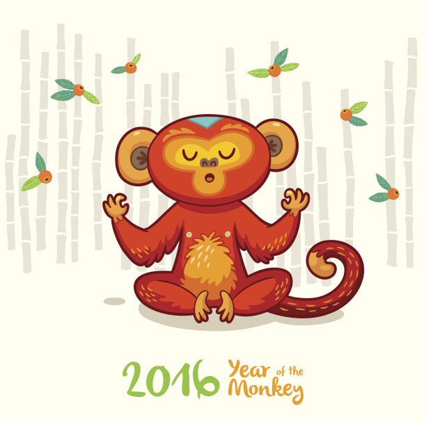 2016年红猴贺年卡图片下载