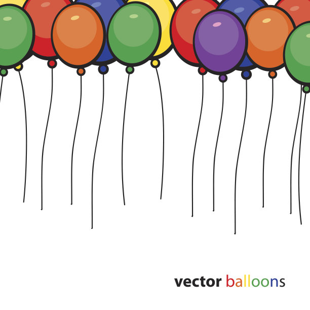 派对气球背景图片下载